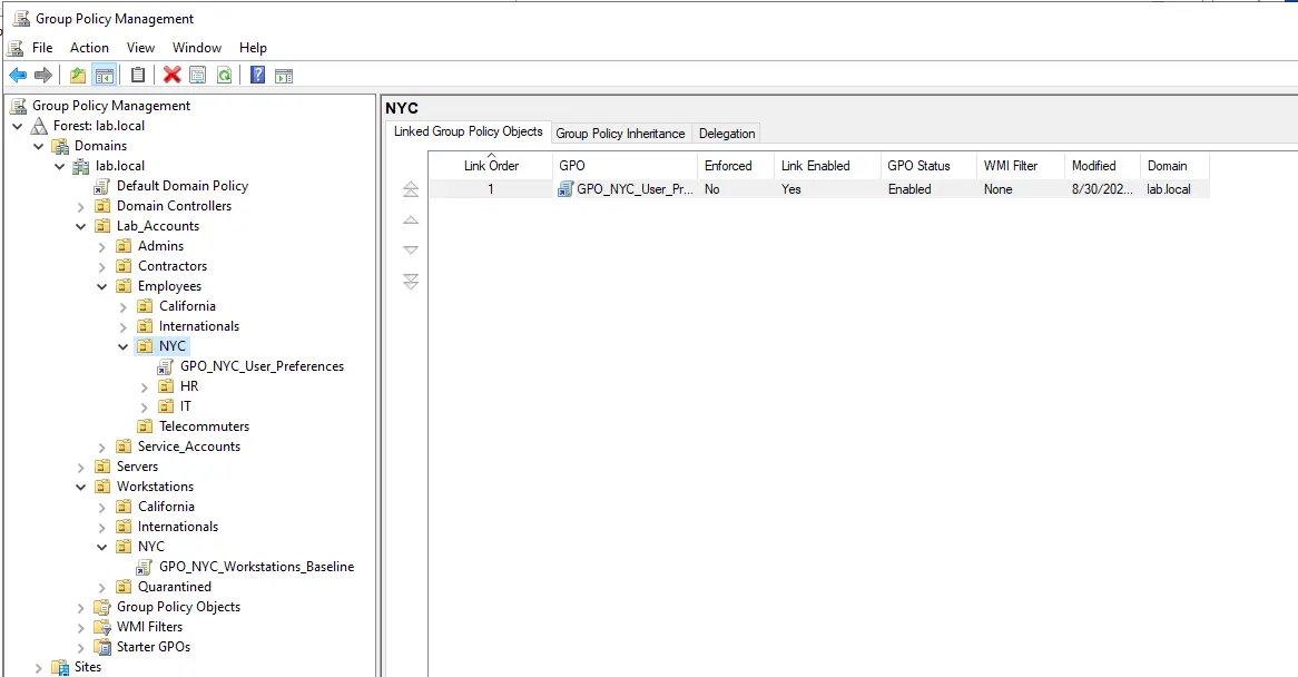 User GPO Creation